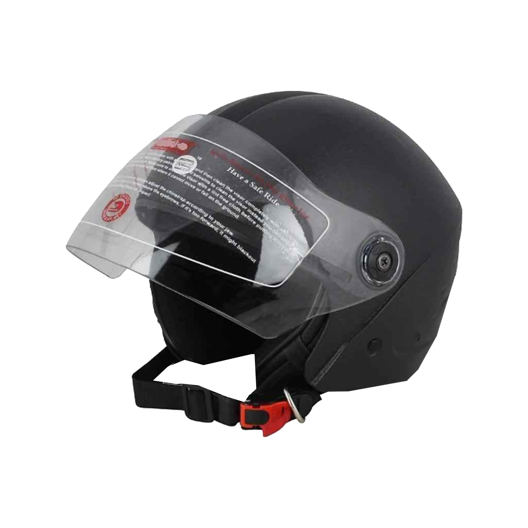 Half Helmet Black Color For Men ScooMerchandise half-helmet-black-color-for-men-scoomerchandise